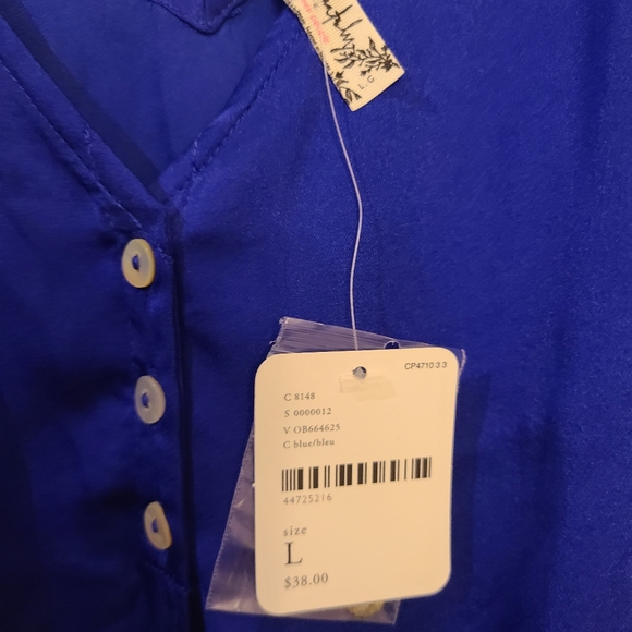 5 / $40 - Royal Blue Tank - Free People - L - Picture 3 of 3